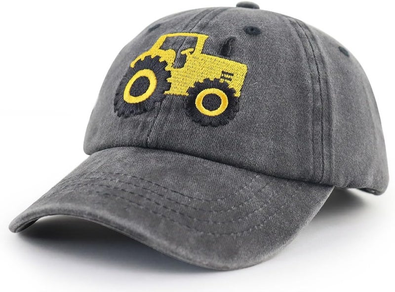 Vxchkerm Construction Site Vehicles Hats, Adjustable Vintage Embroidered Baseball Cap - Image 2